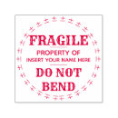 Search for do not bend rubber stamps Fragile