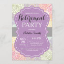 Search for purple retirement party invitations Retiring