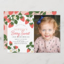 Search for pink strawberry invitations White