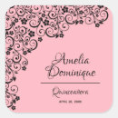 Search for pink mis quince stickers Elegant