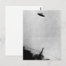 Search for unidentified flying objects postcards Alien