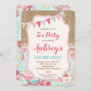 Search for high tea birthday invitations Tea for two