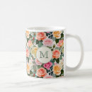Search for pretty roses mugs Monogrammed