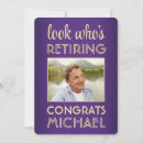 Search for purple retirement party invitations Purple and gold
