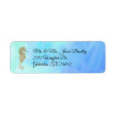 Search for seahorse wedding return address labels Gold