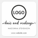 Search for black and white logo stickers Hair and makeup