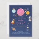 Search for space girl birthday invitations Rocket ship birthday