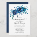 Search for navy blue floral baby shower invitations Indigo