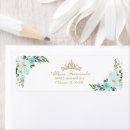 Search for teal floral return address labels Calligraphy