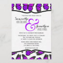 Search for purple butterfly wedding invitations Rustic