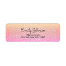 Search for pink and orange return address labels For her