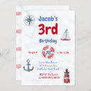 Search for nautical birthday invitations Red