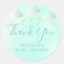Search for modern baby announcement stickers Thank you