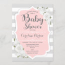Search for coral and grey baby shower invitations Pink