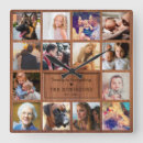 Search for wood plank clocks Family photo  keepsake