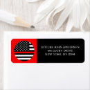 Search for fireman return address labels Thin red line