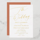 Search for real gold foil wedding invitations Traditional