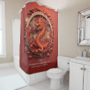 Search for dragon shower curtains Red