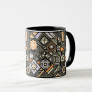 Search for geometric shapes pattern mugs Black