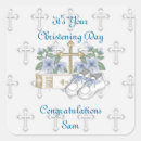 Search for baby boy christening stickers Flowers