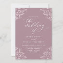 Search for mauve wedding invitations Calligraphy