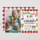 Search for pizza 1st birthday invitations Cute