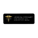 Search for school nurse return address labels Caduceus