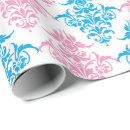 Search for pink and blue gender reveal wrapping paper Party