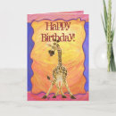Search for cartoon animal birthday cards Giraffe