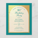 Search for 80th man birthday invitations Modern