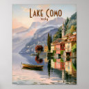Search for vintage lake posters Lake como italy