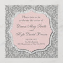 Search for damask stamp wedding invitations Grey