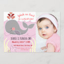 Search for whale 1st birthday invitations Ocean