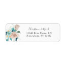 Search for pink and teal return address labels Floral