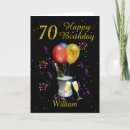 Search for black gold 70th birthday cards Stylish