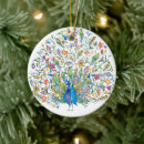 Search for peacock christmas tree decorations Floral