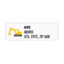Search for excavator return address labels Birthday
