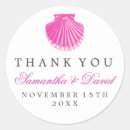 Search for scallop wedding stickers Thank you