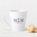 Search for beach wedding monogram mugs Nautical