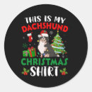 Search for cute dachshund stickers Merry christmas