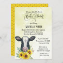 Search for black cow baby shower invitations Animal