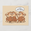 Search for monkey design postcards Funny