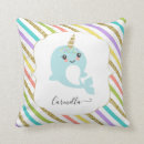 Search for narwhal cushions Rainbow