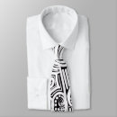 Search for graphically illustrated ties Black and white