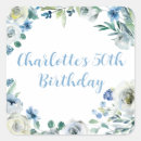 Search for blue and white floral stickers Pretty