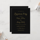Search for black and gold engagement party invitations Simple
