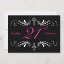 Search for formal 21st birthday invitations Black
