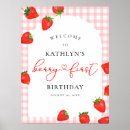 Search for berry first birthday party signs Cute