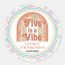 Search for groovy stickers Five is a vibe