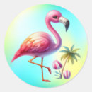 Search for cartoon flamingo stickers Tropical